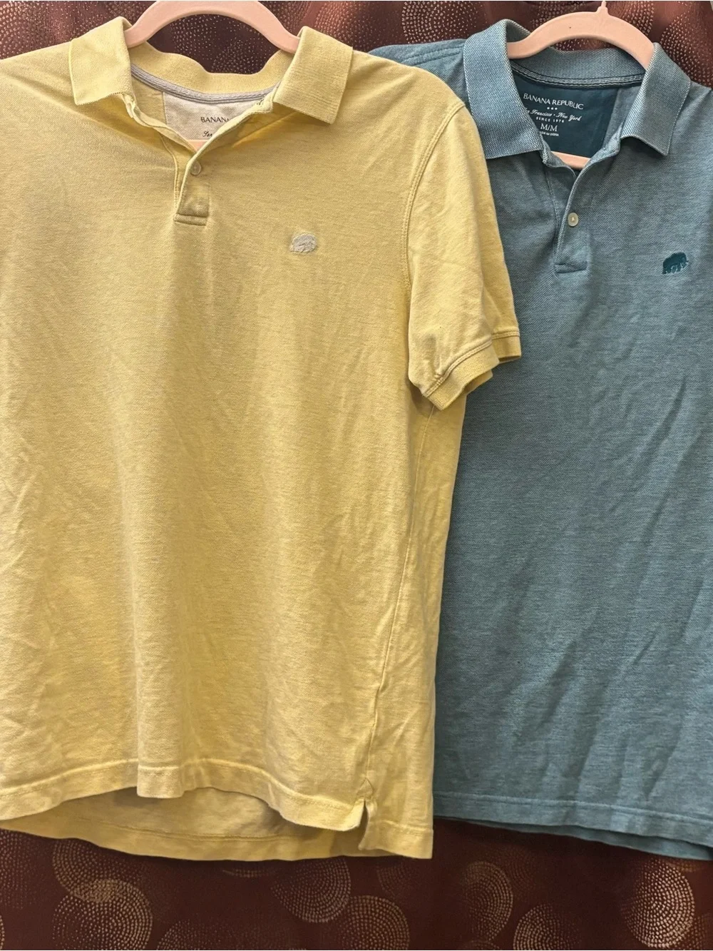 Banana Republic Polos and Blue Printed Short-Sleeve Penguin Button-Down Shirt
